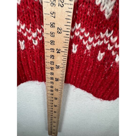 VTG Abercrombie & Fitch Fair Isle red Sweater preppy 90s sz L - Picture 6 of 6